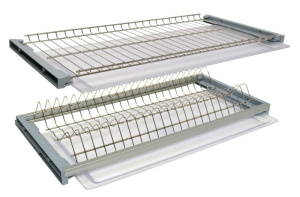 Комплект посудосушителя с рамкой в шкаф шириной 700 мм с регул, ДСП 16 ХРОМ (2 поддона)